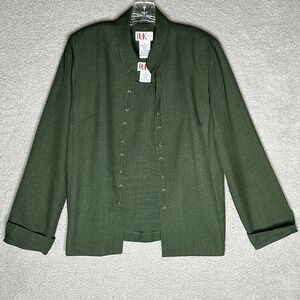 R&K Originals Green Blazer Tank Set Size 12‎ 2 Piece Workcore Career Office Y2K